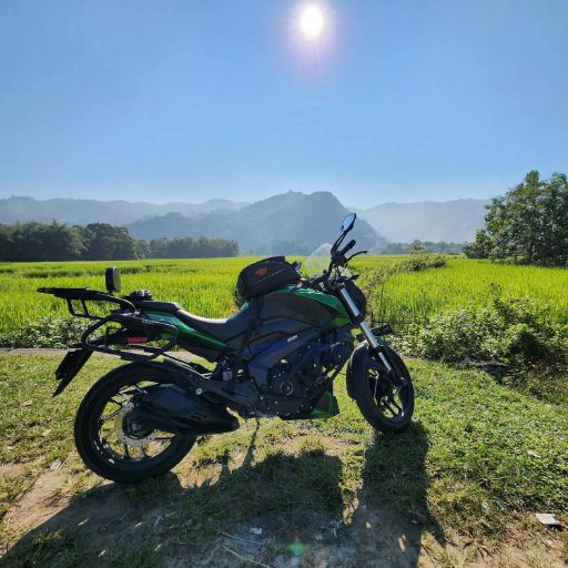 Motorcycle ride through the scenic roads of Northeast India